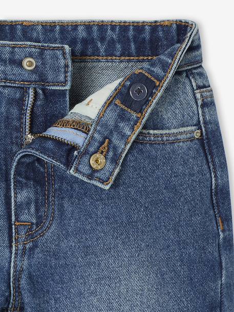 Jean fille mom bleu clair+bleu moyen - vertbaudet enfant 