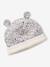 Ensemble bonnet et snood bébé imprimé fleuri doublé sherpa rose imprimé - vertbaudet enfant 