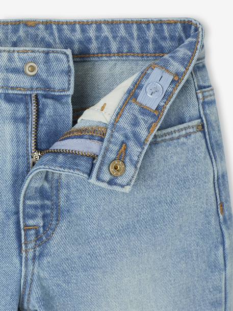 Mom jeans voor meisjes denimgrijs+lichtblauw+middenblauw - vertbaudet enfant 