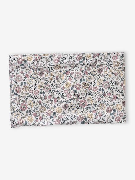 Ensemble bonnet et snood bébé imprimé fleuri doublé sherpa rose imprimé - vertbaudet enfant 