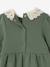 Robe bébé en molleton avec col en crochet vert - vertbaudet enfant 