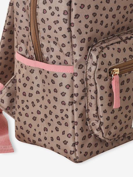 Sac à dos maternelle personnalisable imprimé léopard beige - vertbaudet enfant 