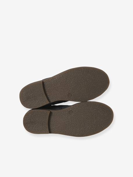 Boots enfant fille cuir élastiquées marine - vertbaudet enfant 