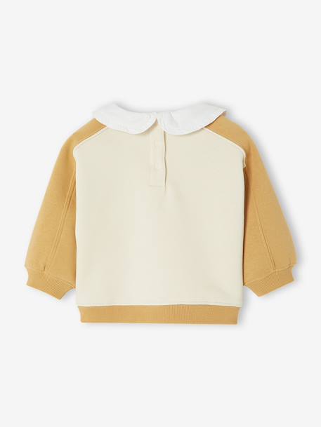 Sweat-shirt bébé fille col claudine ocre - vertbaudet enfant 