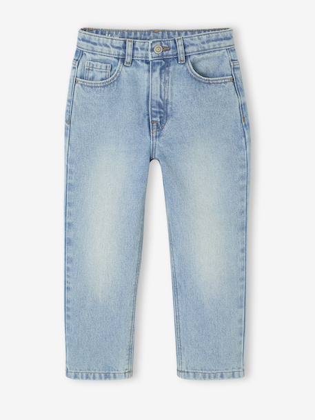Mom jeans voor meisjes denimgrijs+lichtblauw+middenblauw - vertbaudet enfant 