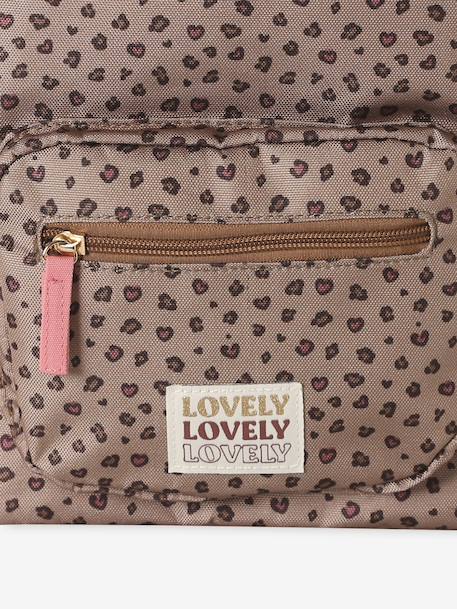 Gepersonaliseerde rugzak voor de kleuterschool met luipaardprint beige - vertbaudet enfant 