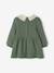 Babyjurk van sweater met gehaakte kraag groen+roze (poederkleur) - vertbaudet enfant 