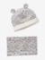 Ensemble bonnet et snood bébé imprimé fleuri doublé sherpa rose imprimé - vertbaudet enfant 