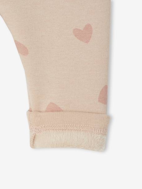 Legging bébé doublé en maille polaire bleu nuit+rose poudré - vertbaudet enfant 
