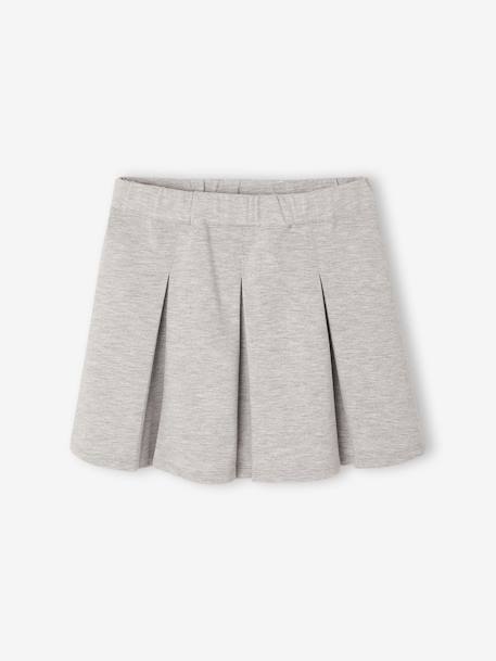 Jupe plissée enfilage facile fille gris+marine - vertbaudet enfant 