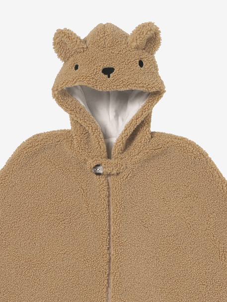 Poncho de voyage adaptable sur siège auto & porte bébé beige+écru - vertbaudet enfant 