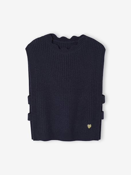 Pull fantaisie sans manche fille marine+olive - vertbaudet enfant 