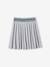 Jupe plissée en molleton fille gris chiné - vertbaudet enfant 