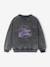 Sportieve sweater met glitterdetail voor meisjes antraciet - vertbaudet enfant 