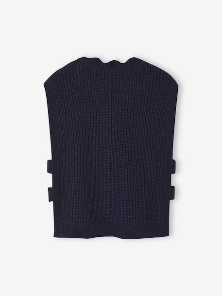 Pull fantaisie sans manche fille marine+olive - vertbaudet enfant 