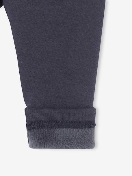 Legging bébé doublé en maille polaire bleu nuit+rose poudré - vertbaudet enfant 