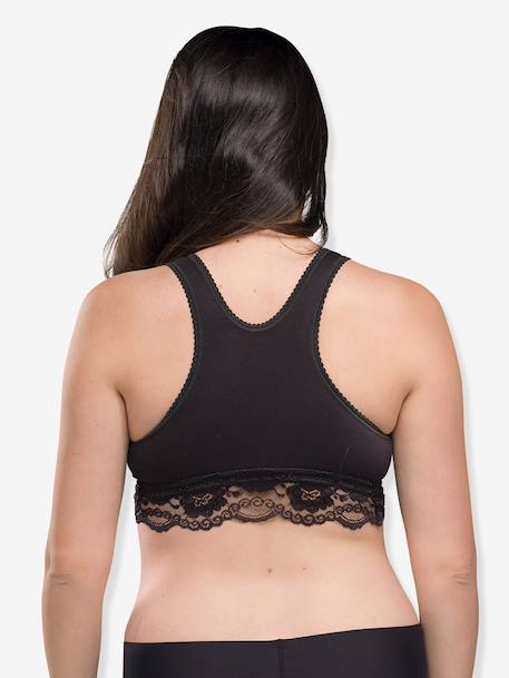 Soutien-gorge cache-coeur de grossesse et d'allaitement en coton bio Noir - vertbaudet enfant 