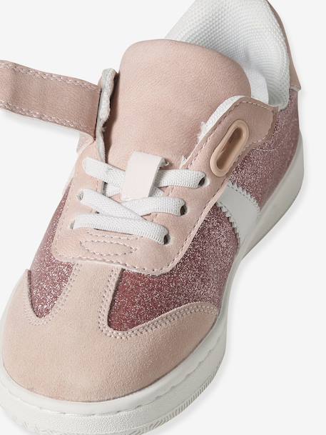 Baskets met klittenband en elastische veters kind collectie kleuterschool rozen+veel roze - vertbaudet enfant 