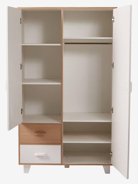 Armoire 2 portes + 2 tiroirs LIGNE HOPLA BLANC - vertbaudet enfant 