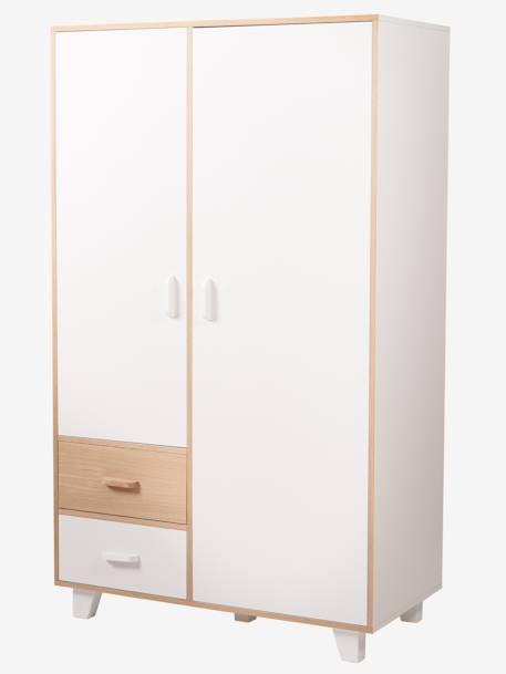 Armoire 2 portes + 2 tiroirs LIGNE HOPLA BLANC - vertbaudet enfant 