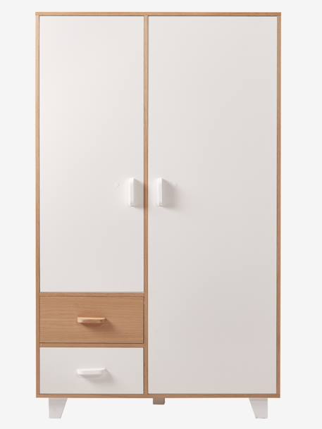 Armoire 2 portes + 2 tiroirs LIGNE HOPLA BLANC - vertbaudet enfant 