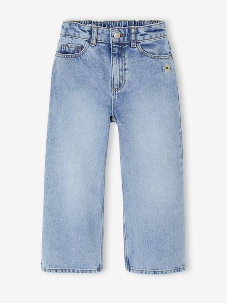 Jean fille large bleu moyen+denim black+denim brut+denim gris+stone - vertbaudet enfant 