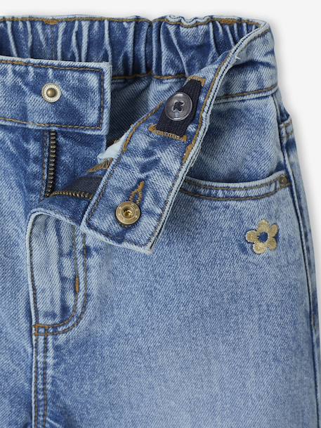 Jean fille large bleu moyen+denim black+denim brut+denim gris+stone - vertbaudet enfant 