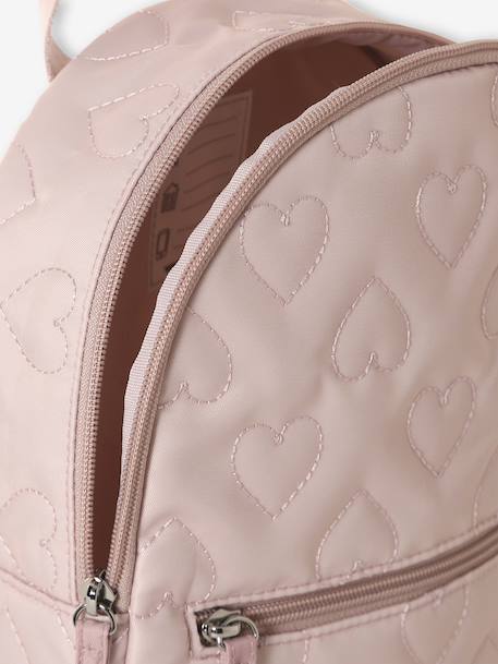 Rugzak voor de kleuterschool voor meisjes met hartenprint roze (poederkleur) - vertbaudet enfant 