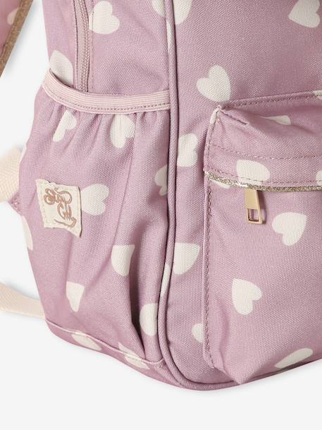 Sac à dos fille coeurs mauve - vertbaudet enfant 