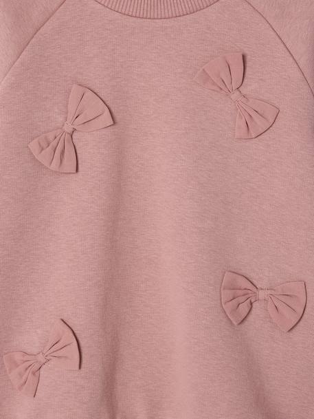 Sweat avec noeuds en relief fille blush - vertbaudet enfant 