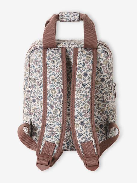 Rugzak voor de kleuterschool voor meisjes met bloemenprint roze, bedrukt - vertbaudet enfant 