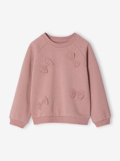 Sweat avec noeuds en relief fille blush - vertbaudet enfant 
