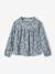 Blouse fille imprimée fleurs bleu grisé+écru+vanille - vertbaudet enfant 