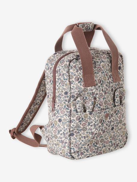 Rugzak voor de kleuterschool voor meisjes met bloemenprint roze, bedrukt - vertbaudet enfant 
