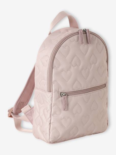 Rugzak voor de kleuterschool voor meisjes met hartenprint roze (poederkleur) - vertbaudet enfant 