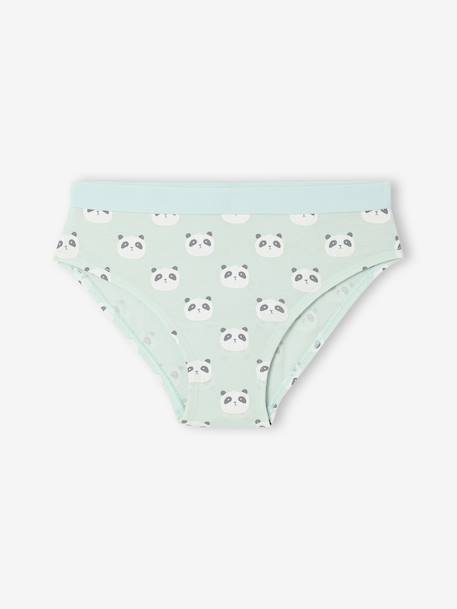 Set van 5 slipjes voor meisjes Dieren azuurblauw - vertbaudet enfant 
