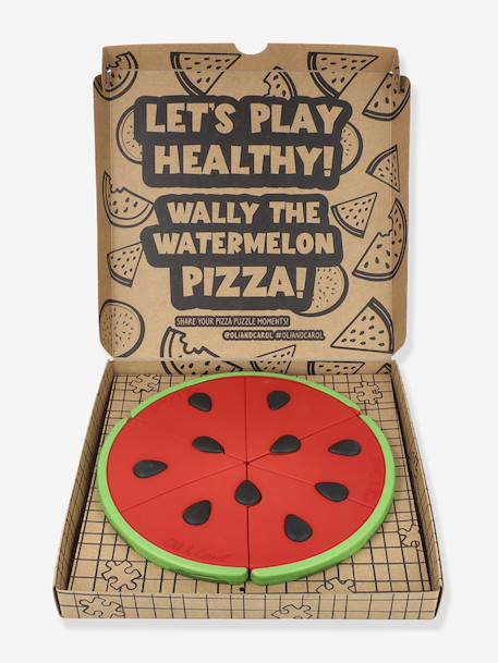 Pizza puzzel watermeloen OLI & CAROL meerkleurig - vertbaudet enfant 