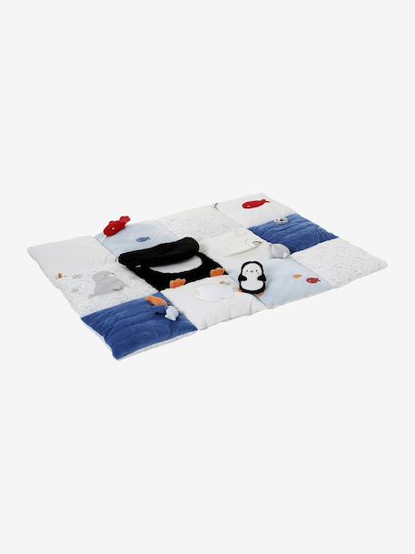 Tapis d'éveil moelleux et ludique bleu+écru+marron+multicolore+noir+rouge - vertbaudet enfant 