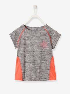 Meisje-Sport collectie-Sportshirt voor meisjes met korte mouwen en sterren