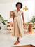 Robe longue popeline de coton grossesse et allaitement sable - vertbaudet enfant 
