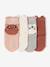 Lot 4 Mi-Chaussettes Fille Motif Animalier vieux rose - vertbaudet enfant 