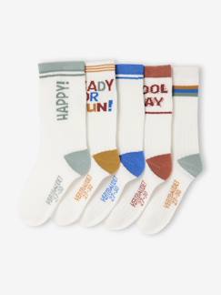 Garçon-Collection sport-Lot de 5 paires de chaussettes « Cool » garçon