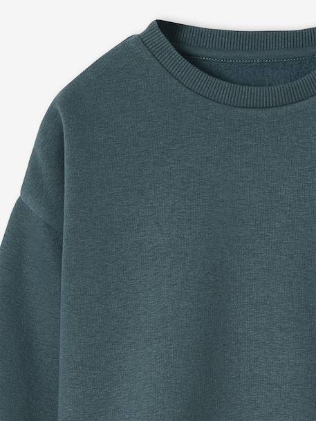 Lot 2 Sweats Unis Manches Longues Garçon vert d'eau - vertbaudet enfant 