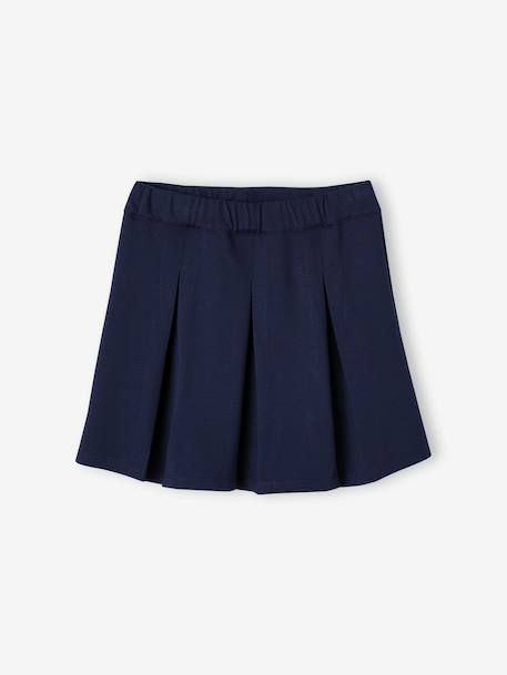 Jupe plissée enfilage facile fille gris+marine - vertbaudet enfant 