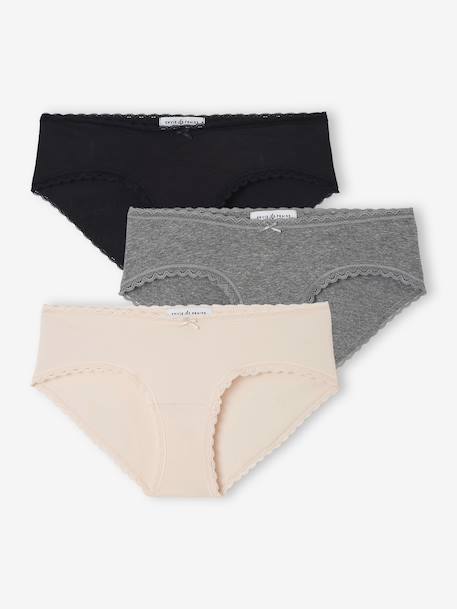 Lot de 3 shorties de grossesse en coton bio ENVIE DE FRAIDE rose pâle - vertbaudet enfant 