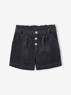 Meisje-Short- Fluwelen short met paperbag-vorm meisjes