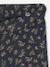 Wijde fleece legging voor meisjes bruin, bedrukt+marineblauw - vertbaudet enfant 