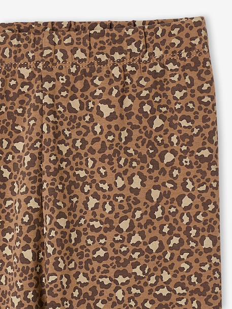 Lot de 2 leggings fille Basics anthracite+beige+bleu nuit+marron imprimé - vertbaudet enfant 