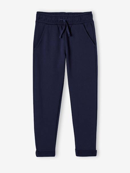 Broek jongen van molton inktblauw+zwart, bedrukt - vertbaudet enfant 
