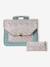 Personaliseerbare schooltas BERGAMOTTE + etui met bloemenprint voor meisjes saliegroen - vertbaudet enfant 